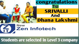 success story of srivalli and dhanalakshmi software engineer placed in level 3 company [upl. by Novyaj]