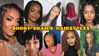 Latest braiding hairstyles for black women  Short braids styles  Braids Hairstyles 2024 [upl. by Milissa]