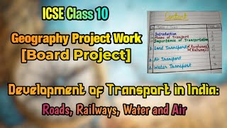 ICSE  Class 10  Geography Project  Board Project  2022  2023 [upl. by Ettesel]