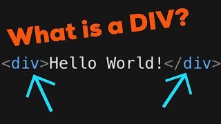 What is a DIV  HTML Basics 1 [upl. by Jerrine]