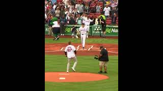 Rob Gronkowski spikes First Pitch shorts [upl. by Maram125]