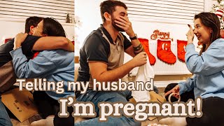 Telling my husband Im pregnant  Very shocked and happy reaction [upl. by Nesnej]