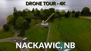 Drone Tour Nackawic New Brunswick  Worlds Largest Axe [upl. by Vallonia]