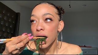 ASMR  RAW SEA GRAPES EXTREMELY CRUNCHY EATING SOUNDS [upl. by Ardnekahs536]