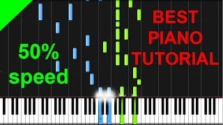 Kanye West  Homecoming 50 speed piano tutorial [upl. by Cocke]