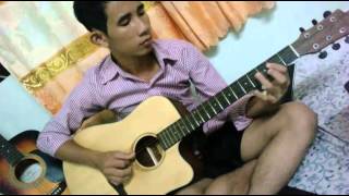 រាត្រីជួបភក្រ្តGuitar lesson by jame [upl. by Gnourt]