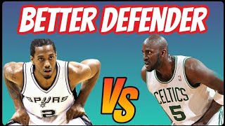 Who Is The Better Defender Kawhi Leonard or Kevin Garnett ￼￼ [upl. by Akemad270]