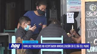 Familias y negocios no respetaron inmovilización en el día del padre [upl. by Jory]