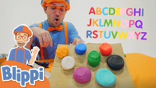 Blippi Learns Colors amp Letters For Kids With Clay  Educational Videos For Kids [upl. by Monreal]