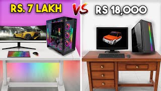 EXPENSIVE VS CHEAP GAMING PC SETUP [upl. by Willdon]