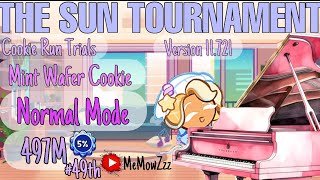 COOKIE RUN OVEN BREAK THE SUN TOURNAMENT MINT WAFER COOKIE TRIALNORMAL MODE 497M VERSION 117 [upl. by Hallee787]