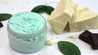 DIY Mint Chocolate Whipped Body Butter  non greasy amp light weight [upl. by Queenie]