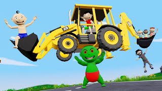 Pagal Bittu Sittu Aur Chirkut Wala Cartoon  Toy Jcb Wala Cartoon  Jcb Tractor  Gadi Wala Cartoon [upl. by Nelle]