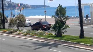 Tournage Le transporteur à Nice Promenade des Anglais [upl. by Esaele]