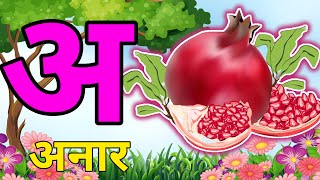 A for apple  अ से अनार  abcd  abcd rhymes  a for apple b for ball cartoon  abcd cartoon video [upl. by Natrav]