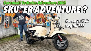 SCOOMADI TECHNICA ADVENTURE 200i  Skuter Retro Adventure Jadinya Begini [upl. by Lutim95]