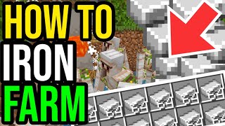 SIMPLE 119 IRON FARM TUTORIAL in Minecraft Bedrock MCPEXboxPS4Nintendo SwitchWindows10 [upl. by Rifkin]