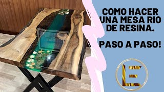 Como hacer una MESA RIO DE RESINA Paso a paso Imperdible [upl. by Eyaf]