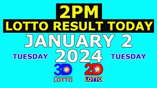 2pm Lotto Result Today January 2 2024 Tuesday [upl. by Aniham]