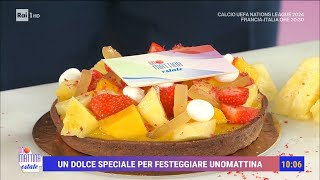 Torta di frolla al cioccolato con crema e frutta  Unomattina Estate 06092024 [upl. by Ninon]