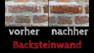 Backsteinwand restaurieren sanieren falsch verfugt  DIY Praxistipp  Verfugen von Sichtmauerwerk [upl. by Novahs]