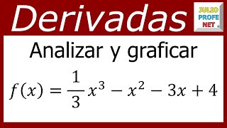 APLICACIÓN DE LA DERIVADA AL TRAZADO DE CURVAS  Ejercicio 5 [upl. by Adnoel532]