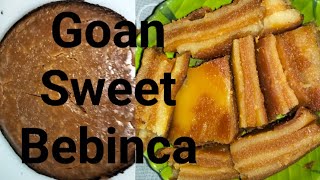 Goan Sweet Bebinca Recipe for Christmasno oven  On Gas stove in konkoni goanvlogger konkanivideo [upl. by Virge]