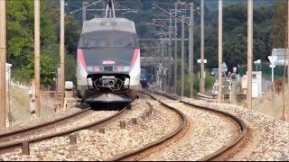 French trains and TGV  Le Luc 2 [upl. by Ahsikram]