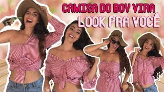 Como usar camisa social masculina em look feminino [upl. by Lemahs]