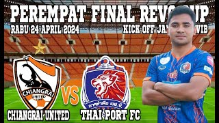 LIVE MATCH ASNAWI  CHIANGRAI UNITED FC VS THAI PORT FC  RABU 24 APRIL 2024 KICK OF JAM 1800 WIB [upl. by Ahsatan]