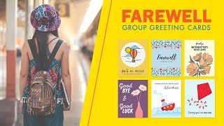 Farewell Card Ideas  Create Virtual Farewell Cards In Few Minutes  Online Farewell group Cards [upl. by Etnovahs]