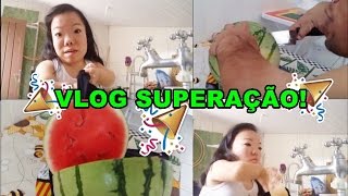 VLOG SUPERAÇÃO  Lavando Roupa e Cortando Melancia [upl. by Alaaj]