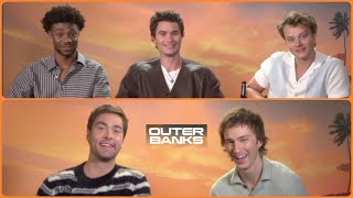 OUTER BANKS Season 3 Interviews Chase Stokes JD Rudy Pankow Drew Starkey Austin North [upl. by Sucramal]