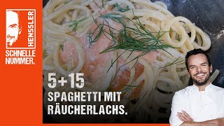 Schnelles Spaghetti mit Räucherlachs Rezept von Steffen Henssler [upl. by Keiko]