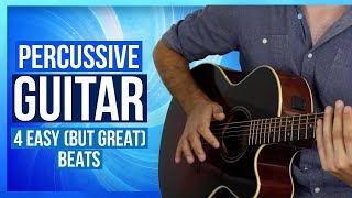 Strum amp Drum  4 Basic Acoustic Beats for Percussive Guitar [upl. by Volkan]