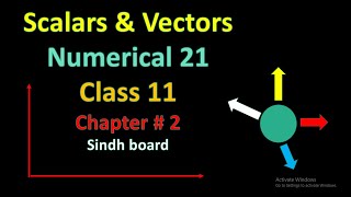 Scalar and Vectors  Class 11  Numerical  21  Chapter  2  Physics  Sindh board [upl. by Nibbs216]