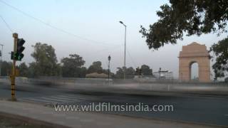 Time lapse of traffic India gate [upl. by Ahseiyn]