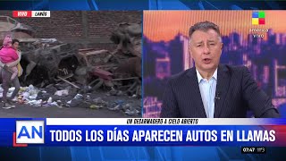 🔴 Desarmadero a cielo abierto en Lanús todos los días aparecen autos en llamas [upl. by Weinman424]