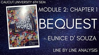 BequestEunice D Souza6th SemVoices of Women [upl. by Petit175]