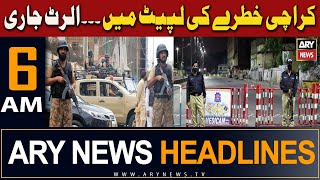 ARY News 6 AM Headlines  13th February 2024  Threat alert issued for Karachi [upl. by Atonsah]