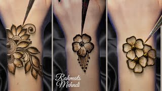 Top 3 stylish back hand mehndi design  easy amp simple mehndi design  mehandi design  mehndi [upl. by Brodeur578]