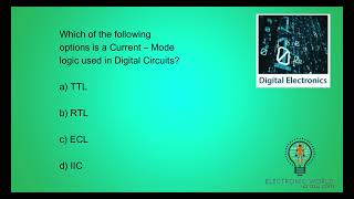 Which of the following options is a Current – Mode logic used in Digital Circuits [upl. by Kubis]