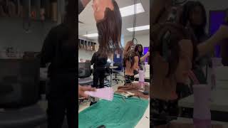 Day 53 of Cosmetology School cosmetologylife cosmetology viral cosmetologystudent vlog cosmo [upl. by Anertal141]