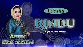 Hetty Koes Endang  Rindu Video Lirik [upl. by Fowkes]