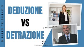 Differenza tra deduzione e detrazione  Studiare Diritto Facile [upl. by Araid598]