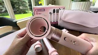 MESCOMB Hair Dryer Brush 5 in 1 Professional Hot Air Styler Review [upl. by Jovitta]