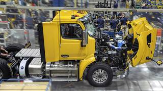 Inside Luxury Peterbilt Truck Factory Producing American LongHaul Trucks [upl. by Aekin]