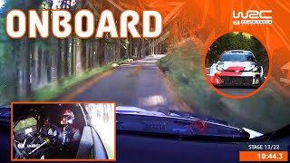 FULL ONBOARD  SS13 Katsuta Johnston  WRC FORUM8 Rally Japan 2023 [upl. by Nnylyahs]