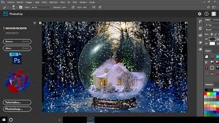 Paisaje Navideño con bola de cristal photoshop [upl. by Abigail]