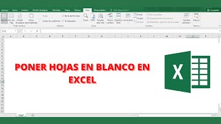 COMO DEJAR HOJA EN BLANCO EN EXCEL EN DOS SIMPLES PASOS [upl. by Annaierb]